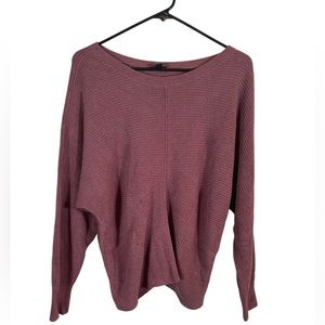 J.Jill Wearever Womens Medium Dusty Rose Ribbed Knit Dolman Sleeve Sweater